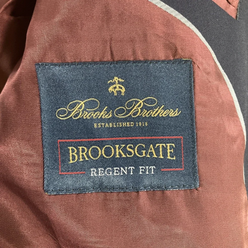 Brooks Brothers Brooksgate Blazer Mens 42R Navy Wool Vitale Barberis Canonico